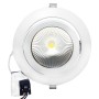 WHITE LED RECESSED MOVABLE LUMINAIRE 30W 4000K 60° 3600LM 230VAC Ra80 5YRS