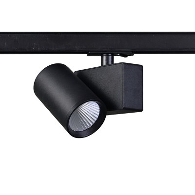 SAND BLACK LED TRACK LUMINAIRE 20W 4000K 1-PHASE 38° 2400LM 230V AC Ra80 5YRS