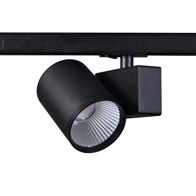 SAND BLACK LED TRACK LUMINAIRE 40W 3000K 1-PHASE 38° 4200LM 230V AC Ra80 5YRS
