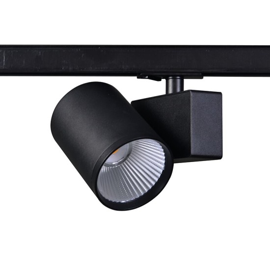 SAND BLACK LED TRACK LUMINAIRE 40W 4000K 1-PHASE 38° 4600LM 230V AC Ra80 5YRS