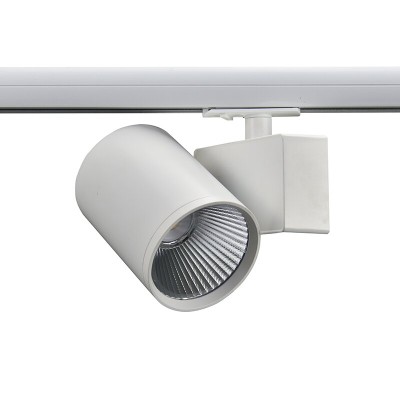 WHITE LED TRACK LUMINAIRE 40W 4000K 1-PHASE 38° 4200LM 230V AC Ra80