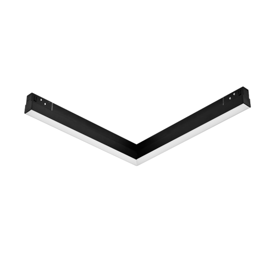 MATTE BLACK MAGNETIC LINEAR 90° CORNER 48V 20W 3000K 1600LM 110° OSRAM RA90 L322*307MM