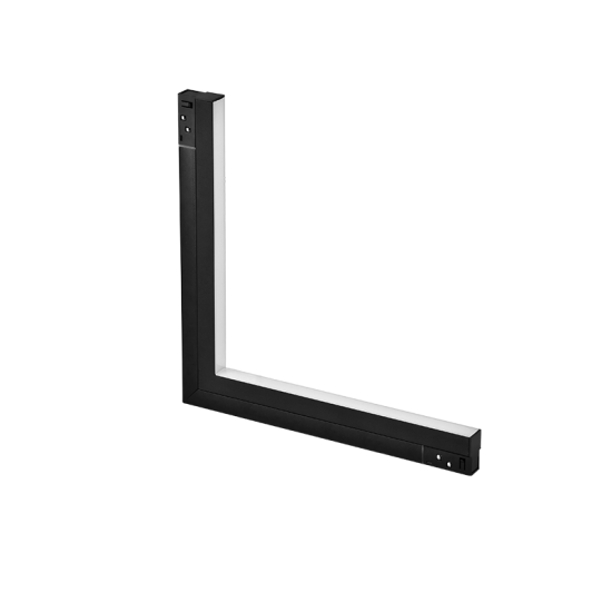 MATTE BLACK MAGNETIC LINEAR 90° INNER CORNER 48V 20W 3000K 1600LM 110° OSRAM RA90 L330*330MM