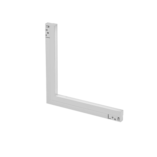 MATTE WHITE MAGNETIC LINEAR 90° INNER CORNER 48V DC 20W 3000K 1600LM 110° OSRAM RA90 L330*330MM