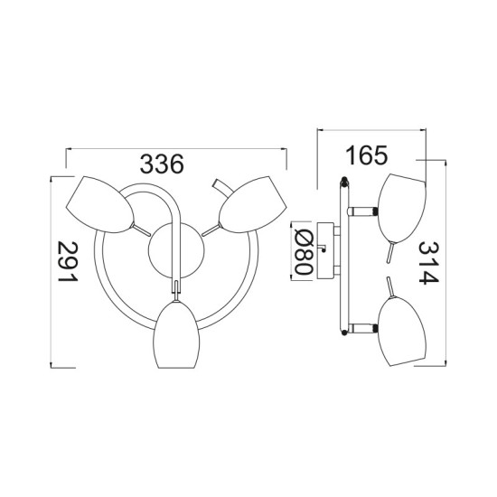 ΣΠΟΤ ΙΙΙ ΡΟΖΕΤΑ ΧΡΩΜΙΟ 3 Χ GU10 LEGOLAS