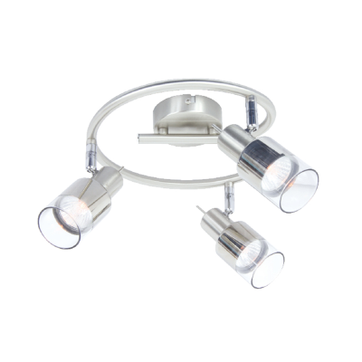 ΣΠΟΤ ΙΙΙ ΡΟΖΕΤΑ ΝΙΚΕΛ ΜΕ ΔΙΑΦΑΝΟ ΓΥΑΛΙ 3 Χ GU10 PLATINUM ΣΠΟΤ ΙΙΙ ΡΟΖΕΤΑ ΝΙΚΕΛ ΜΕ ΔΙΑΦΑΝΟ ΓΥΑΛΙ 3 Χ GU10 PLATINUM