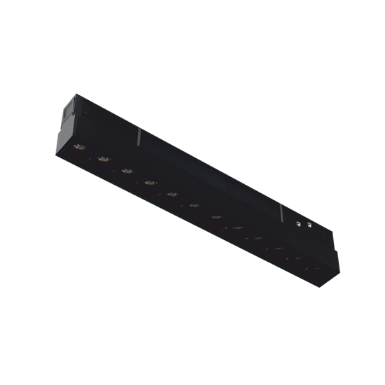 MATTE BLACK MAGNETIC LINEAR 48V DC 12W 4000K 1080LM 36° OSRAM RA90 L220MM