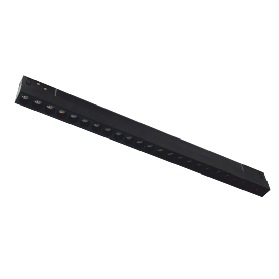 MATTE BLACK MAGNETIC LINEAR 48V DC 24W 4000K 2200LM 36° OSRAM RA90 L436MM