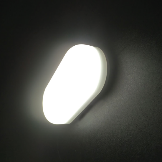 LED PC WHITE WALL LUMINAIRE 230V AC IP66 12W 1010lm 3000K 120° Ra80