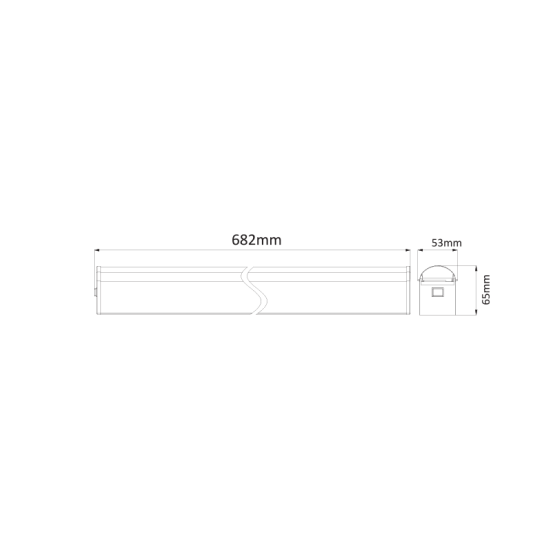 CHROME WALL LUMINAIRE SMD LED 15W 1300Lm 4000K 120° 230V IP44