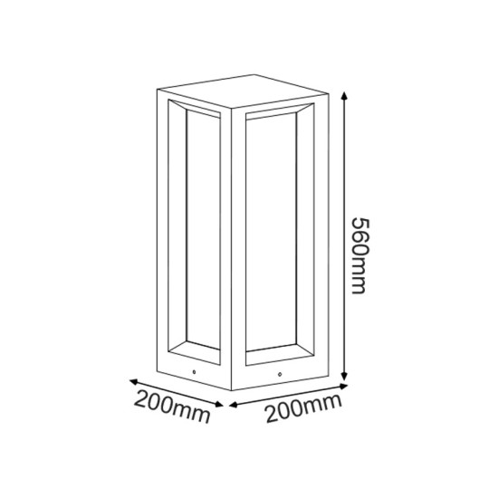 ^ΦΩΤΙΣΤΙΚΟ ΚΗΠΟΥ 560MM IP65 3xE27 Max.7W ΜΑΥΡΟ ΤΣΙΜΕΝΤΟ & PC ΚΑΛΥΜΜΑ