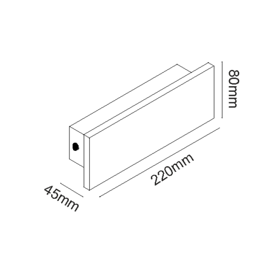 ^ΕΠΙΤΟΙΧΟ ΓΡΑΜΜΙΚΟ ΦΩΤΙΣΤΙΚΟ LED SMD 8W 480LM 230V AC 3000K RA80 IP65 30.000HRS ΜΑΥΡΟ ΤΣΙΜΕΝΤΟ