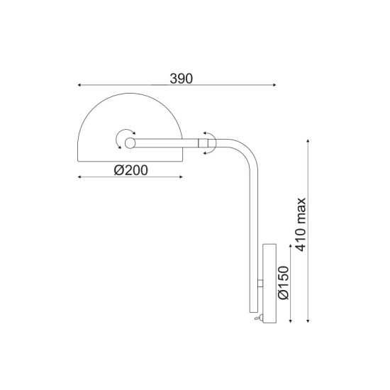 ΕΠΙΤΟΙΧΟ Φ/Σ 1ΧΕ27 ΜΕΤΑΛΛΙΚΟ 25Χ30ΧΗ42CM OCEANUS