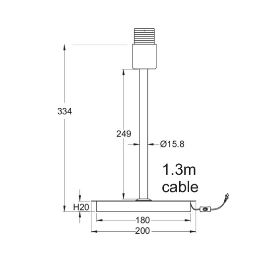 ΜΕΤ/ΚΟ Φ/Σ ΠΟΡΤΑΤΙΦ1ΧΕ27 ΧΡΩΜΙΟ-ΛΕΥΚ ΚΑΛΔ.ΟΡΘΟΓ.ΒΑΣΗ Η29,8cm MIX&MATCH