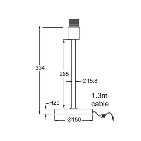 ΜΕΤ/ΚΟ Φ/Σ ΠΟΡΤΑΤΙΦ 1ΧΕ27ΧΡΩΜΙΟ-ΛΕΥΚ ΚΑΛΔ. ΚΥΚΛ.ΒΑΣΗ Η29,8cm MIX&MATCH