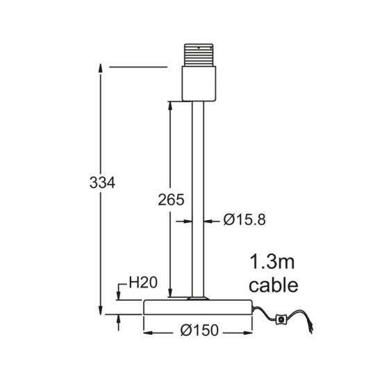 ΜΕΤ/ΚΟ Φ/Σ ΠΟΡΤΑΤΙΦ 1ΧΕ27 ΛΕΥΚΟ-ΛΕΥΚ ΚΑΛΔ. ΚΥΚΛ.ΒΑΣΗ Η29,8cm MIX&MATCH