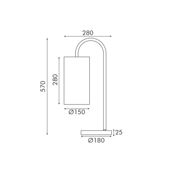 ΕΠΙΤΡΑΠΕΖΙΟ ΟΡΕΙΧΑΛΚΟ ΜΕΤΑΛΛΟ ΜΠΕΖ ΥΦΑΣΜΑΤΙΝΟ ΚΑΠΕΛΟ 1ΧΕ27 L28*W18*H57cm ZORAN