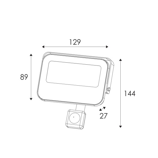 ΠΡΟΒΟΛΕΑΣ LED SMD ΜΑΥΡΟΣ ΜΕ ΑΙΣΘΗΤΗΡΑ 20W 3CCT 2000LM 185-265V RA>80 IP66 ΠΡΟΒΟΛΕΑΣ LED SMD ΜΑΥΡΟΣ ΜΕ ΑΙΣΘΗΤΗΡΑ 20W 3CCT 2000LM 185-265V RA>80 IP66