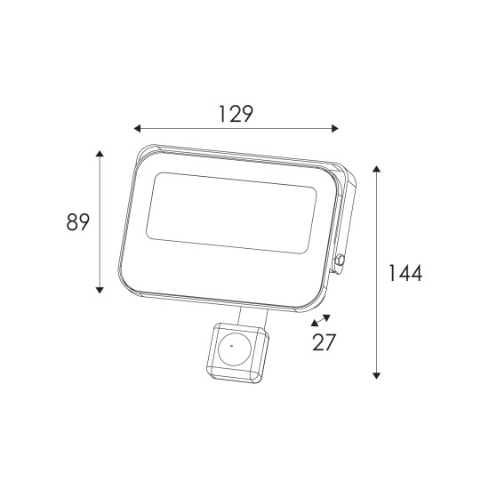 ΠΡΟΒΟΛΕΑΣ LED SMD ΛΕΥΚΟΣ ΜΕ ΑΙΣΘΗΤΗΡΑ 20W 3CCT 2000LM 185-265V RA>80 IP66 ΠΡΟΒΟΛΕΑΣ LED SMD ΛΕΥΚΟΣ ΜΕ ΑΙΣΘΗΤΗΡΑ 20W 3CCT 2000LM 185-265V RA>80 IP66