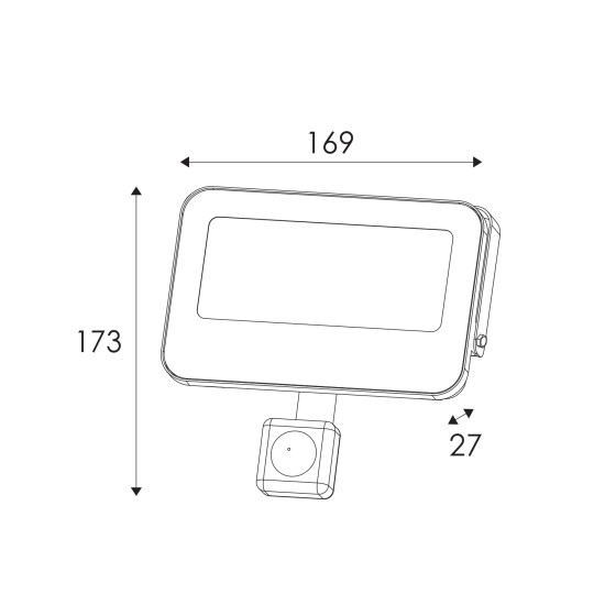 ΠΡΟΒΟΛΕΑΣ LED SMD ΜΑΥΡΟΣ ΜΕ ΑΙΣΘΗΤΗΡΑ 30W 3CCT 3000LM 185-260V RA>80 IP66 ΠΡΟΒΟΛΕΑΣ LED SMD ΜΑΥΡΟΣ ΜΕ ΑΙΣΘΗΤΗΡΑ 30W 3CCT 3000LM 185-260V RA>80 IP66