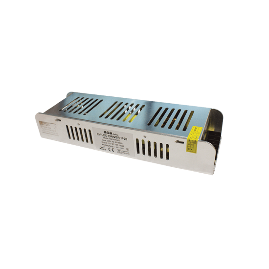 ^METAL CV LED DRIVER 180W 230V AC-12V DC 15A IP20 WITH TERMINAL