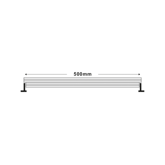 LED WALLWASHER 18W, 1350lm, 3000K, 15° x 60° 0,5m, IP66