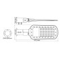 LED STREET LUMINAIRE 150W 19500LM 4000K 140x90˚ CLASS I 230V AC IP66