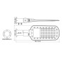 LED STREET LUMINAIRE 200W 26000LM 4000K 140x90˚ CLASS I 230V AC IP66