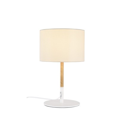 ΕΠΙΤΡΑΠΕΖΙΟ Φ/Σ 1ΧΕ27 ΛΕΥΚΟ  ΑΠ.ΞΥΛ.ΜΕΤΑΛΛ.ΑΜΠΑΖΟΥΡΦ25ΧΗ40CM YASMINE