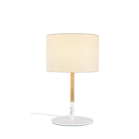 ΕΠΙΤΡΑΠΕΖΙΟ Φ/Σ 1ΧΕ27 ΛΕΥΚΟ  ΑΠ.ΞΥΛ.ΜΕΤΑΛΛ.ΑΜΠΑΖΟΥΡΦ25ΧΗ40CM YASMINE