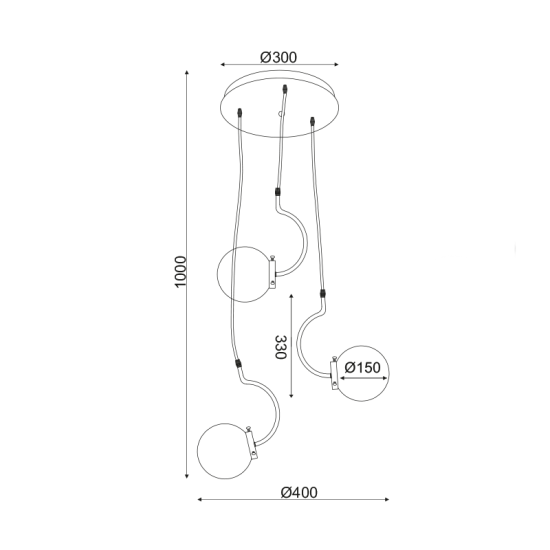 ΚΡΕΜΑΣΤΟ Φ/Σ 3ΧΕ27 ΓΥΑΛΙ+ΜΕΤΑΛΛΟ+MDF Φ35ΧΗ100CM PUEBLOS