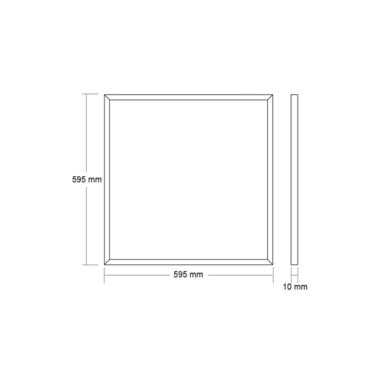 LED SLIMPANEL UGR<16 48W 595x595x10mm 3000K 3850Lm RA80 230V