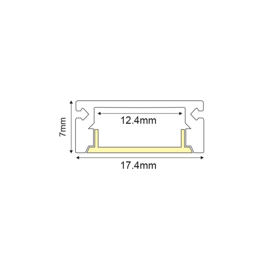 ΑΜΜΩΔΕΣ ΛΕΥΚΟ MINI ΠΡΟΦΙΛ ΑΛΟΥΜΙΝΙΟΥ P109W ΜΕ ΟΠΑΛ ΚΑΛΛΥΜΑ 2m/pc