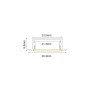 NORM ALUMINUM PROFILE WITH OPAL COVER 2m/pc