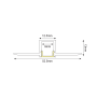 JADE ALUMINUM PROFILE P121 WITH OPAL PC DIFFUSER 2m/pc