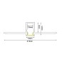 LATE ULTRA MINI TRIMLESS ALUMINUM PROFILE  WITH OPAL PC DIFFUSER 2m/pc