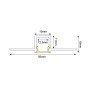 LING TRIMLESS ALUMINUM PROFILE WITH OPAL PC DIFFUSER 2m/pc