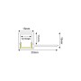 LING ONE SIDE TRIMLESS ALUMINUM PROFILE WITH OPAL PC DIFFUSER 2m/pc