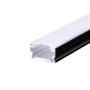 BLACK MICRO ALUMINUM PROFILE WITH OPAL PC DIFFUSER 2m/pc