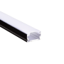 BLACK MICRO ALUMINUM PROFILE WITH OPAL PC DIFFUSER 2m/pc