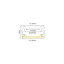WHITE MICRO ALUMINUM PROFILE WITH OPAL PC DIFFUSER 2m/pc