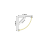 CORN ALUMINUM PROFILE WITH OPAL COVER 2m/pc