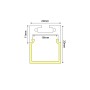 PEND ALUMINUM PROFILE WITH OPAL PC DIFFUSER 2m/pc