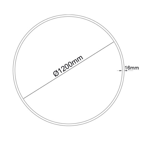 ΚΥΚΛΙΚΟ ΠΡΟΦΙΛ ΑΛΟΥΜΙΝΙΟΥ ΑΜΜΩΔΕΣ ΜΑΥΡΟ ΜΕ PC ΟΠΑΛ ΔΙΑΧΥΤΗ Φ1200MM