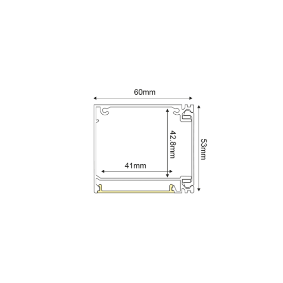 CALLA ALUMINUM PROFILE 3M/PC WITH OPAL PC DIFFUSER, WITHOUT END CAPS & ACCESSORIES