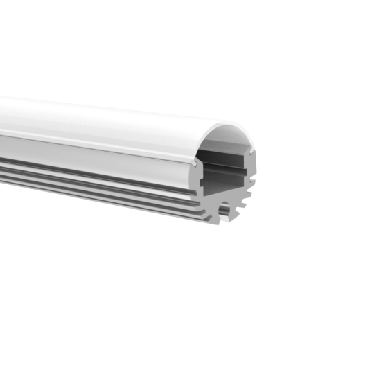 CIRC ALUMINUM PROFILE P8N WITH OPAL DIFFUSER 2m/pc