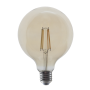 LED FILAMENT E27 DIM G125 AMBER 10W 2700K 230V AC 1160LM RA80