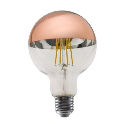 LED FILAMENT E27 DIM G95 ROSE GOLD 8W 2700K 230V AC 900LM RA80 LED FILAMENT E27 DIM G95 ROSE GOLD 8W 2700K 230V AC 900LM RA80