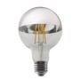 LED FILAMENT E27 DIM G95 SILVER 8W 2700K 230V AC 900LM RA80