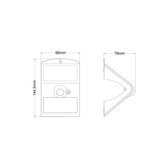 SMART SOLAR SENSR SMDLED WALL SILVER 2W 220Lm 4000K IP65 90°
